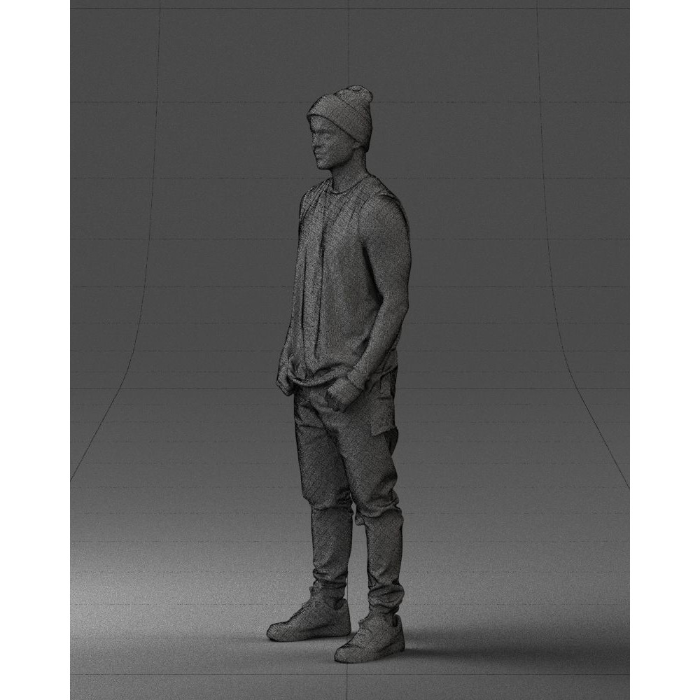 Tattooed Street Man 3D Model – Urban Character with PBR Textures, FBX - View 31