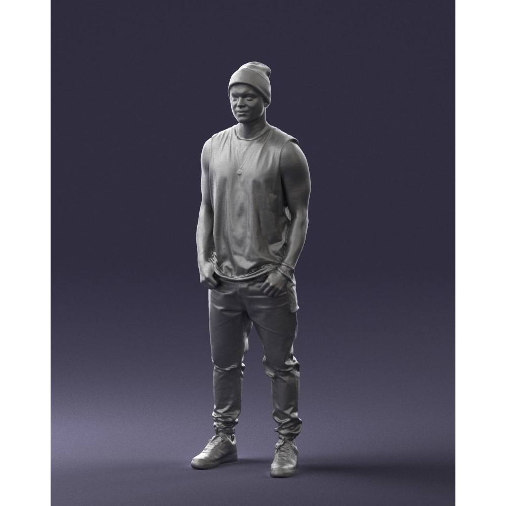 Tattooed Street Man 3D Model – Urban Character with PBR Textures, FBX - View 33