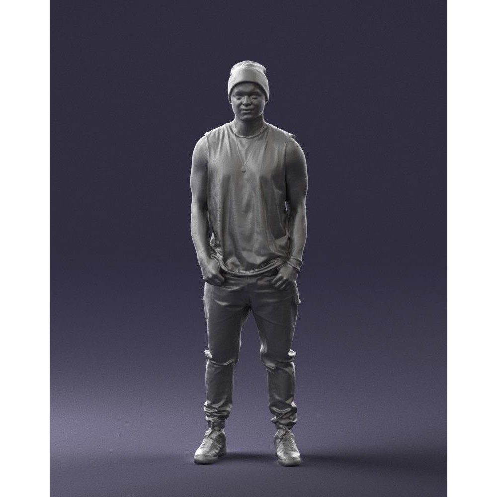 Tattooed Street Man 3D Model – Urban Character with PBR Textures, FBX - View 36