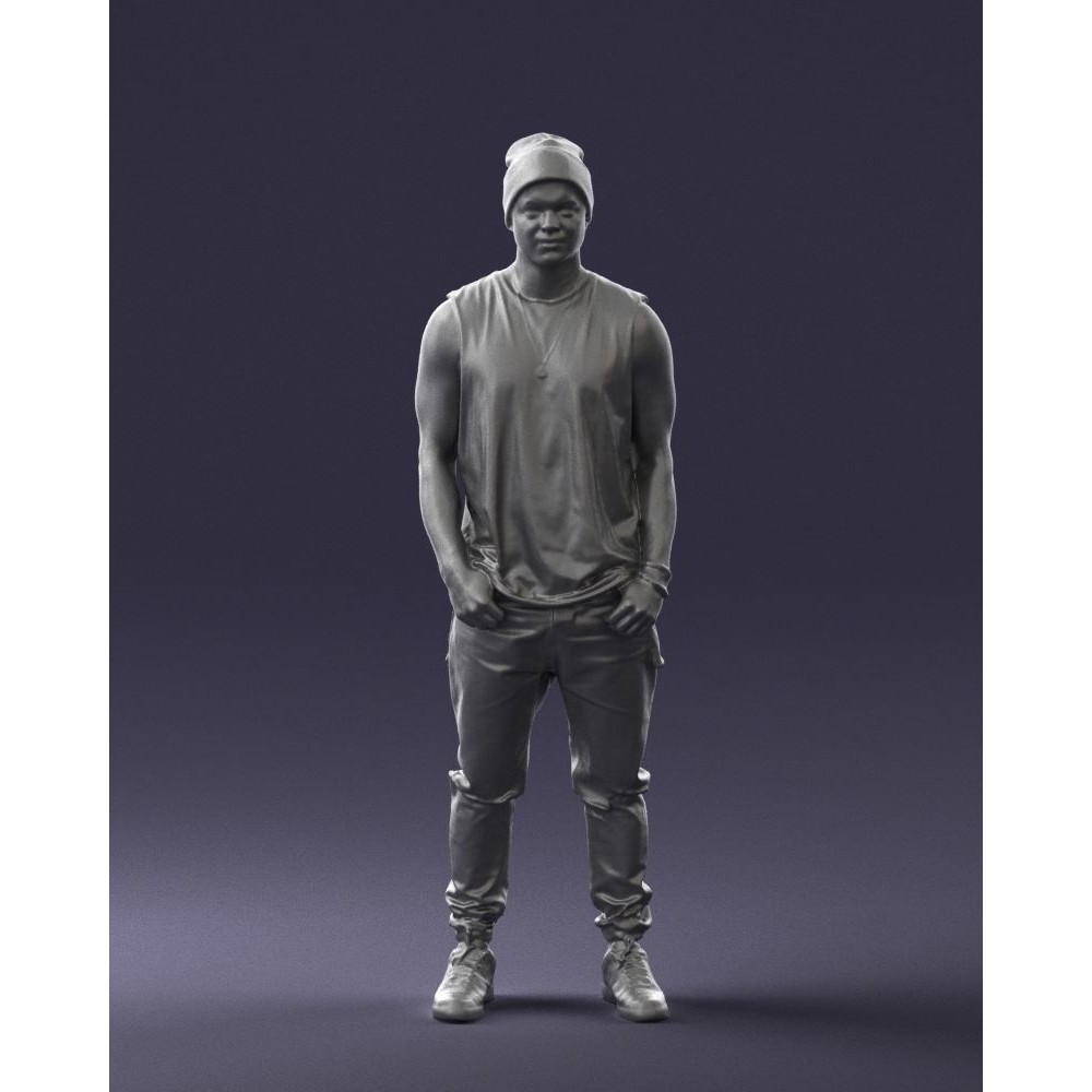 Tattooed Street Man 3D Model – Urban Character with PBR Textures, FBX - View 39