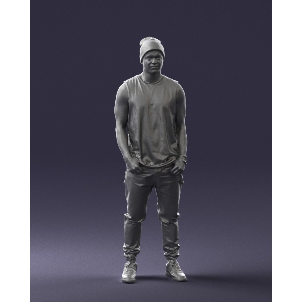 Tattooed Street Man 3D Model – Urban Character with PBR Textures, FBX - View 6