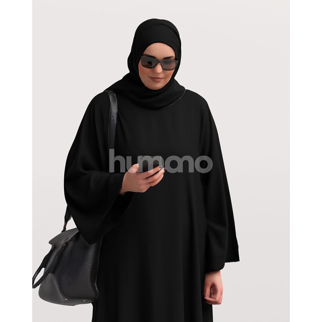 Arab Woman 3D Model – Realistic Character in Abaya, FBX, PBR - View 10
