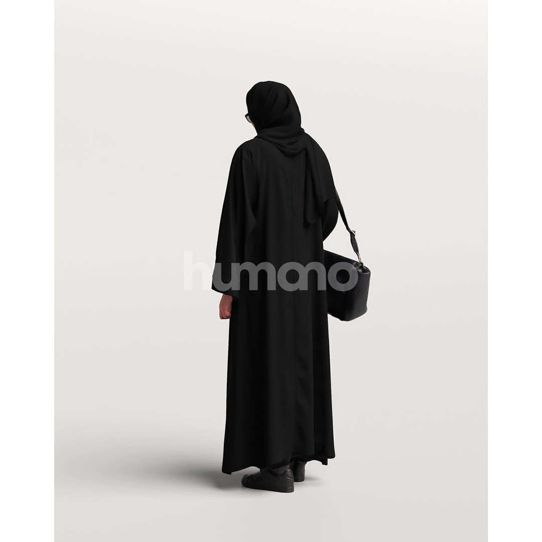 Arab Woman 3D Model – Realistic Character in Abaya, FBX, PBR - View 8