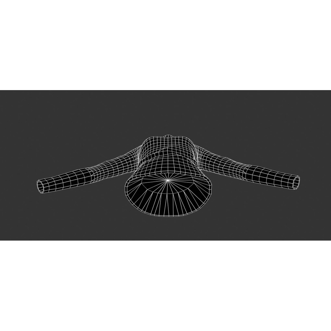 Black Turtle Neck Pull Top 3D Model – Low Poly PBR Game Asset, FBX - View 11