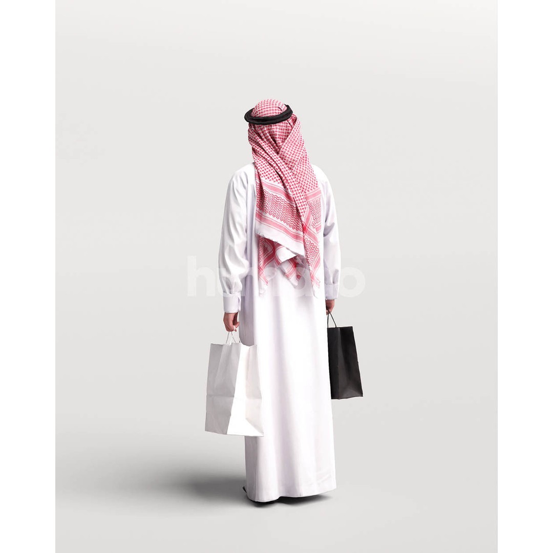 Arab Man 3D Model – Realistic Character in Thobe, PBR Textures - View 6