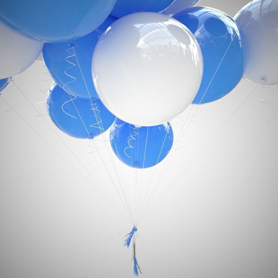 Colorful Air Balloons 3D Model – High-Quality Polygon Mesh, FBX - View 11