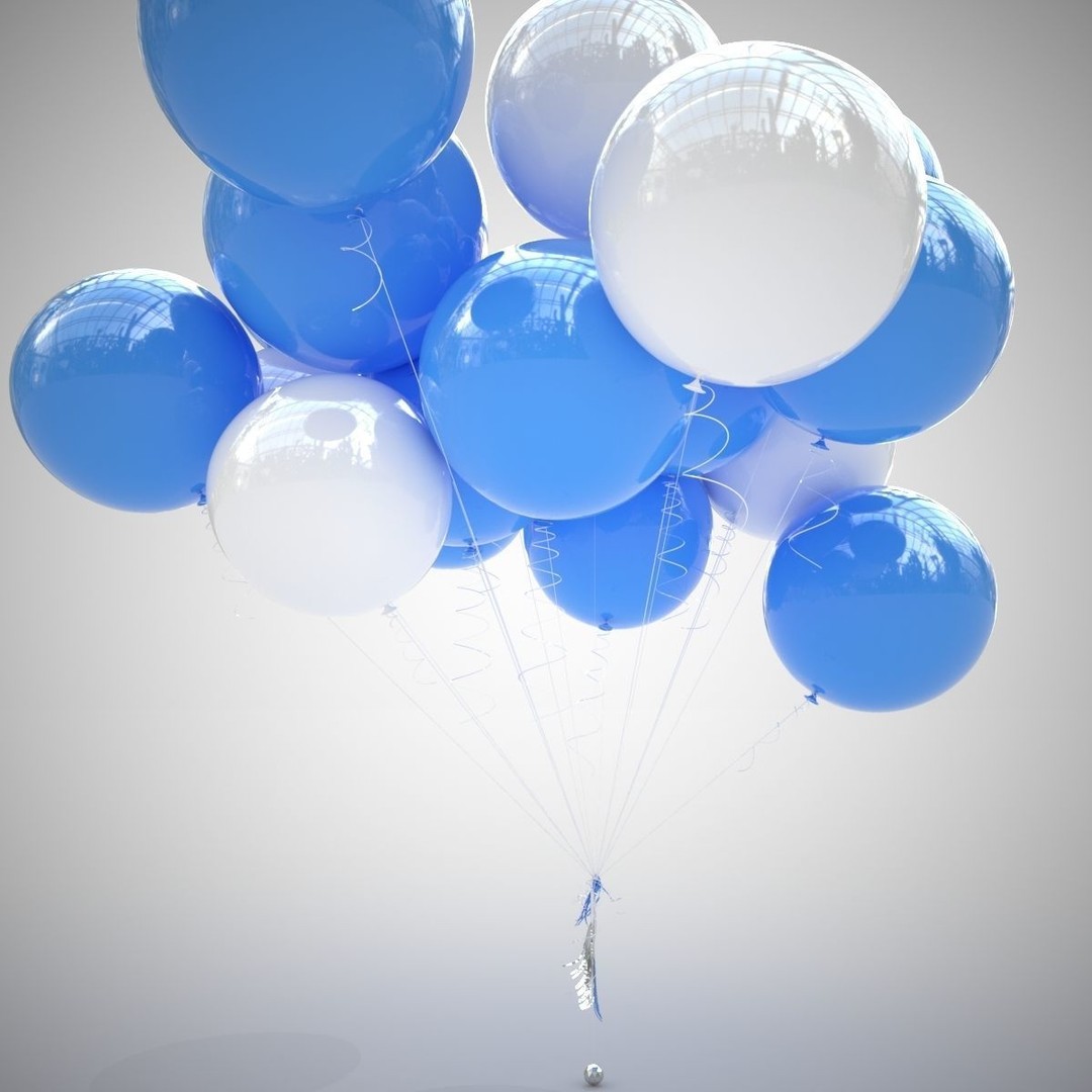 Colorful Air Balloons 3D Model – High-Quality Polygon Mesh, FBX - View 12