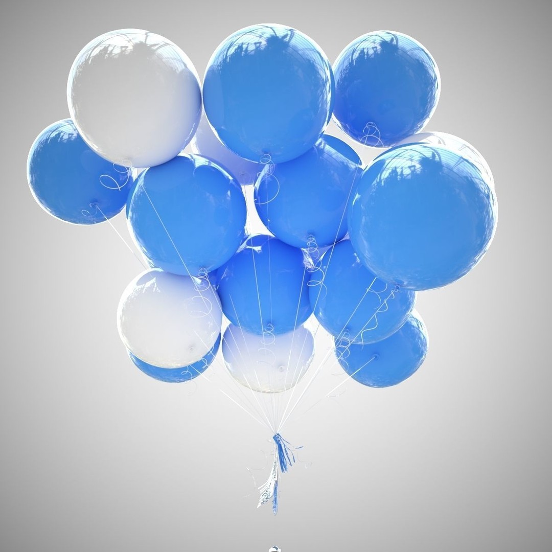 Colorful Air Balloons 3D Model – High-Quality Polygon Mesh, FBX - View 14