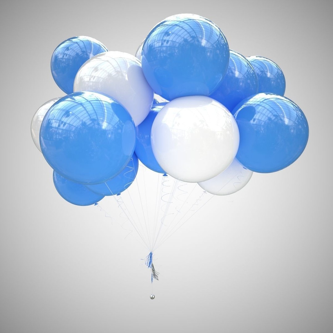 Colorful Air Balloons 3D Model – High-Quality Polygon Mesh, FBX - View 15