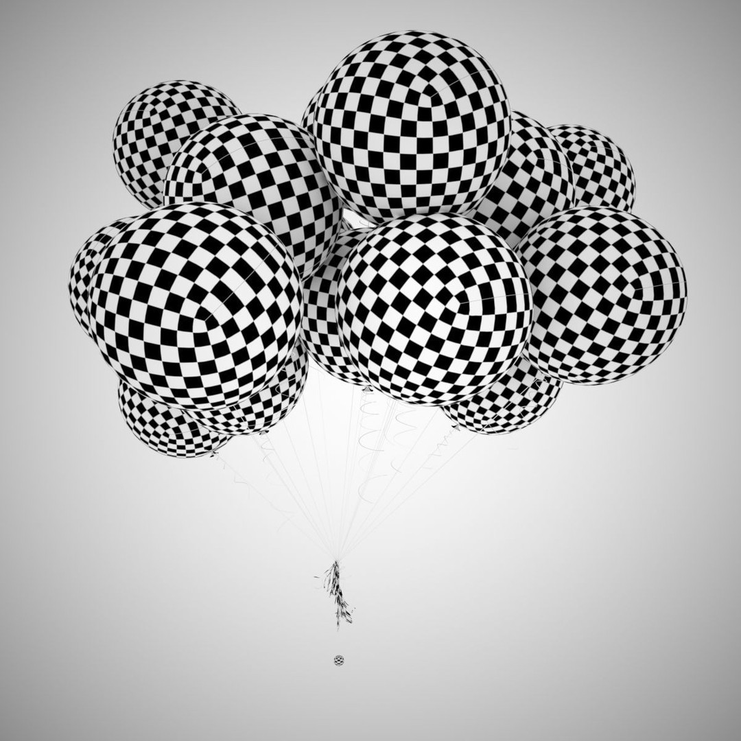 Colorful Air Balloons 3D Model – High-Quality Polygon Mesh, FBX - View 16