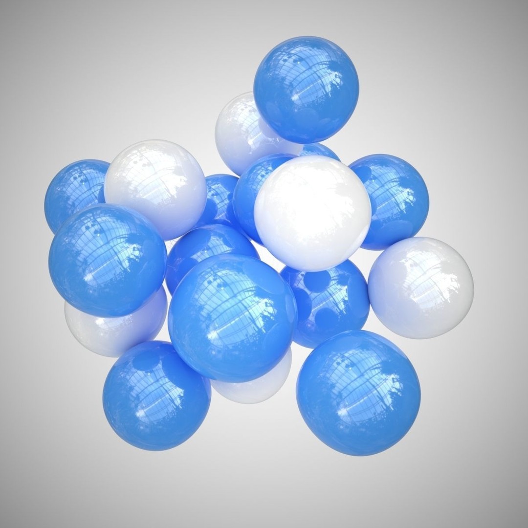 Colorful Air Balloons 3D Model – High-Quality Polygon Mesh, FBX - View 6
