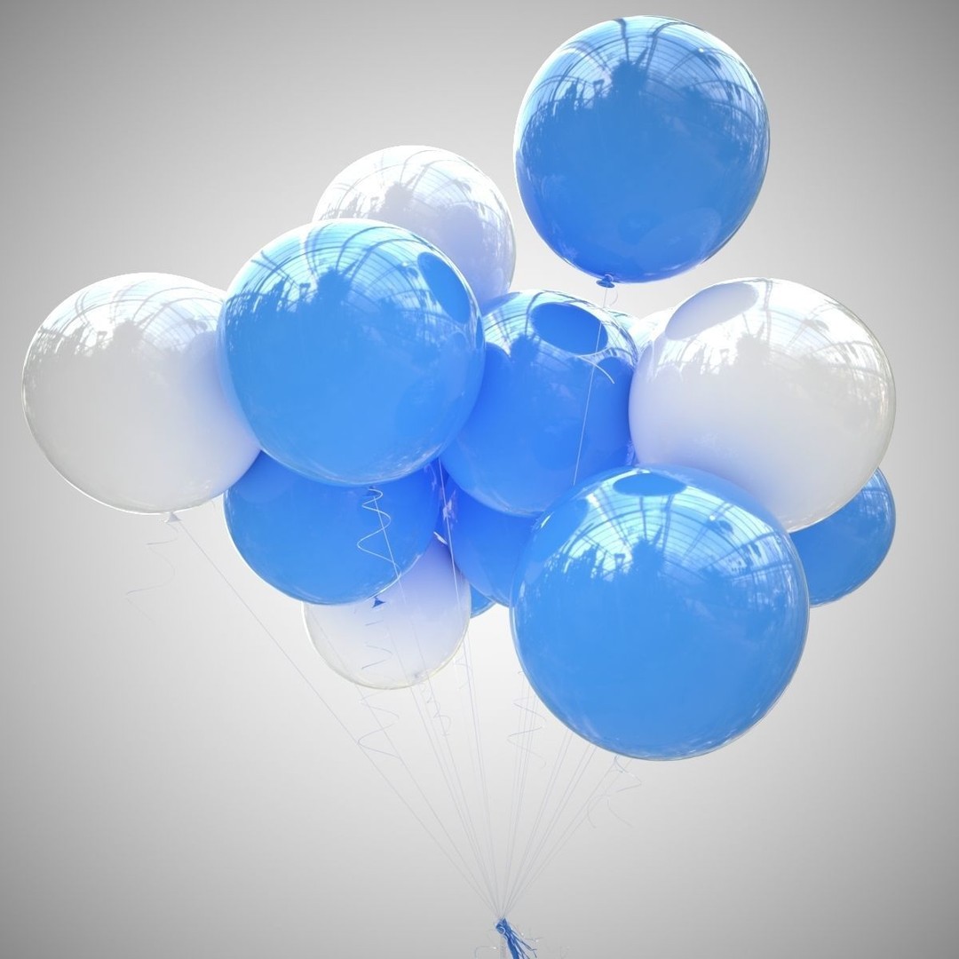 Colorful Air Balloons 3D Model – High-Quality Polygon Mesh, FBX - View 7