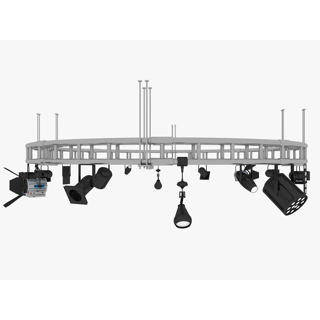 Light Truss 3D Model – Industrial Stage Rig, FBX, Blender, Cinema4D - View 5