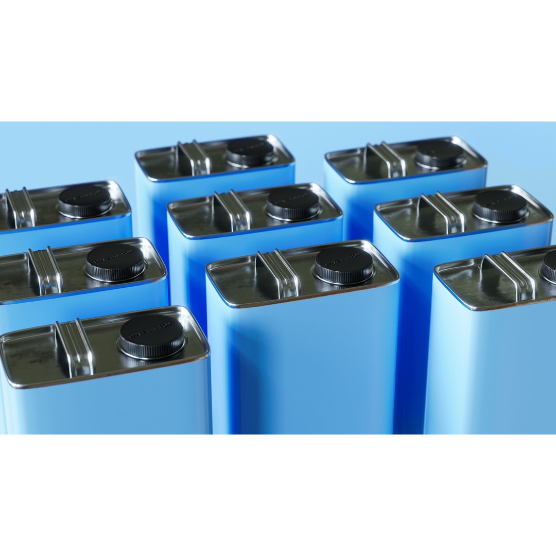 Paint Can 3D Model – Oblong Gallon Steel Can with Textures - View 16