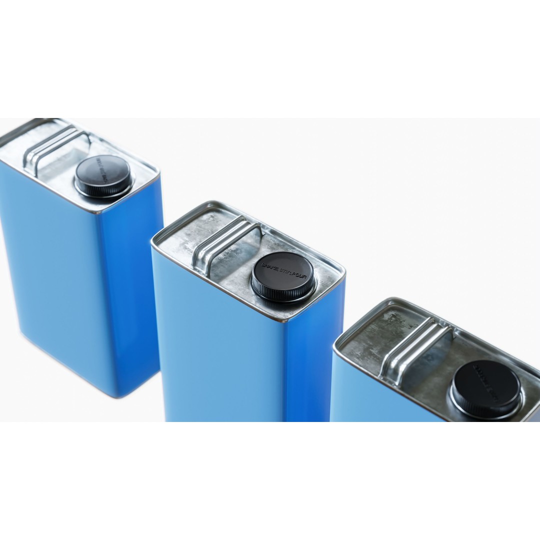 Paint Can 3D Model – Oblong Gallon Steel Can with Textures - View 8