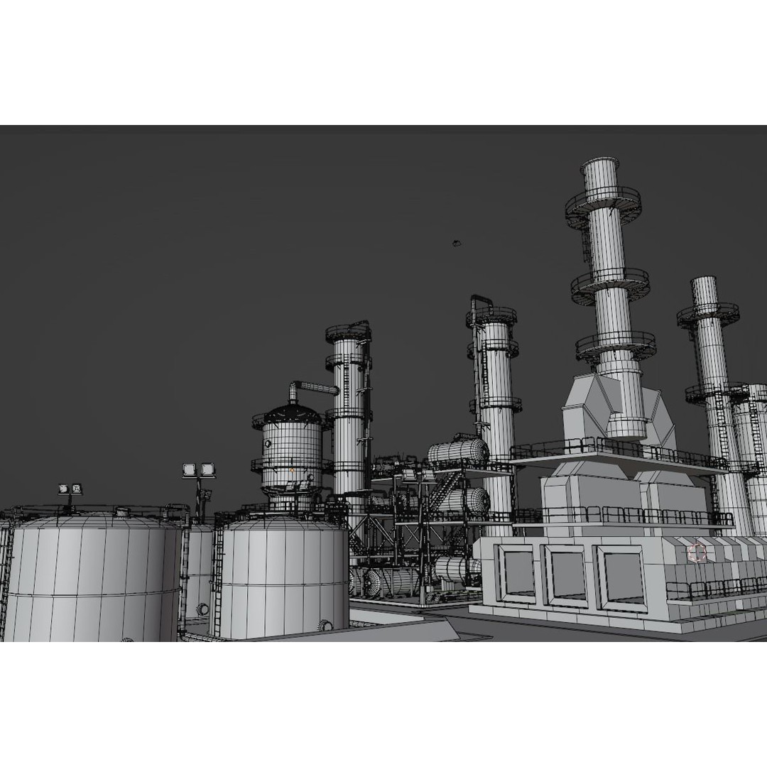 Refinery Unit 3D Model – Detailed Industrial Scene with PBR Textures - View 31