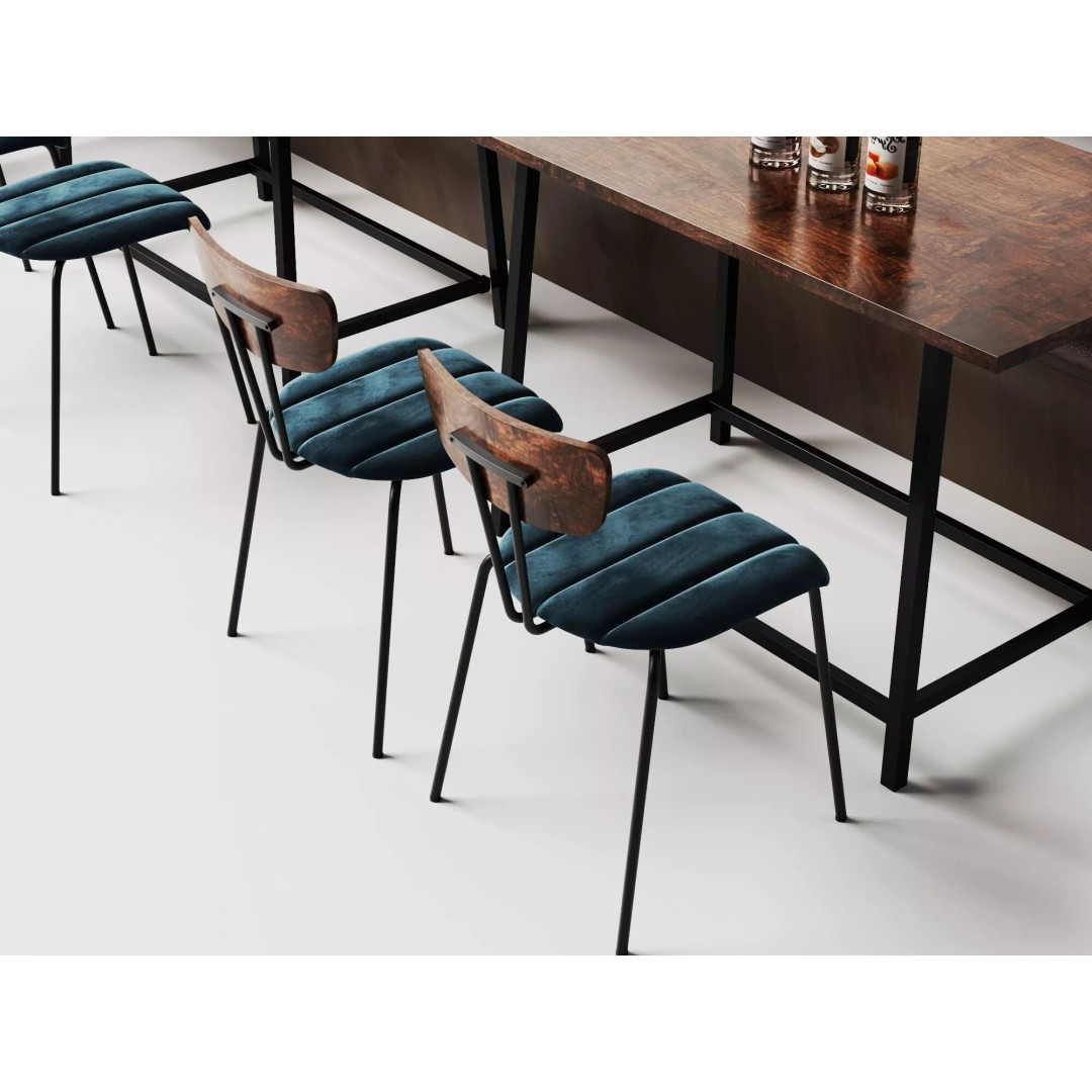 Industrial Cafe Dining Area 3D Model – Modern Coffee Shop Scene, FBX, OBJ - View 4