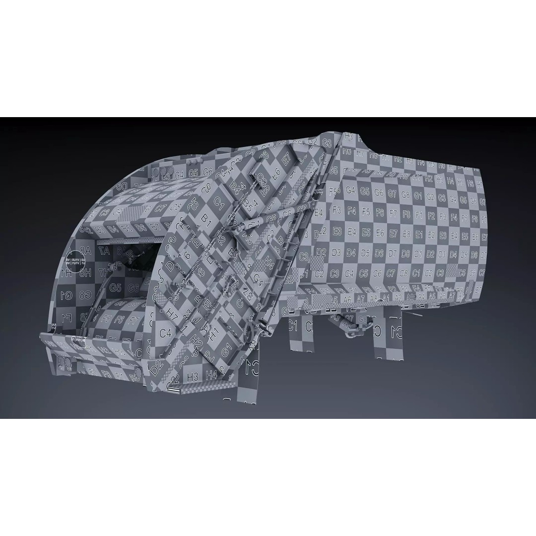Garbage Truck Body 3D Model – Low Poly Game Asset, FBX, PBR Textures - View 24