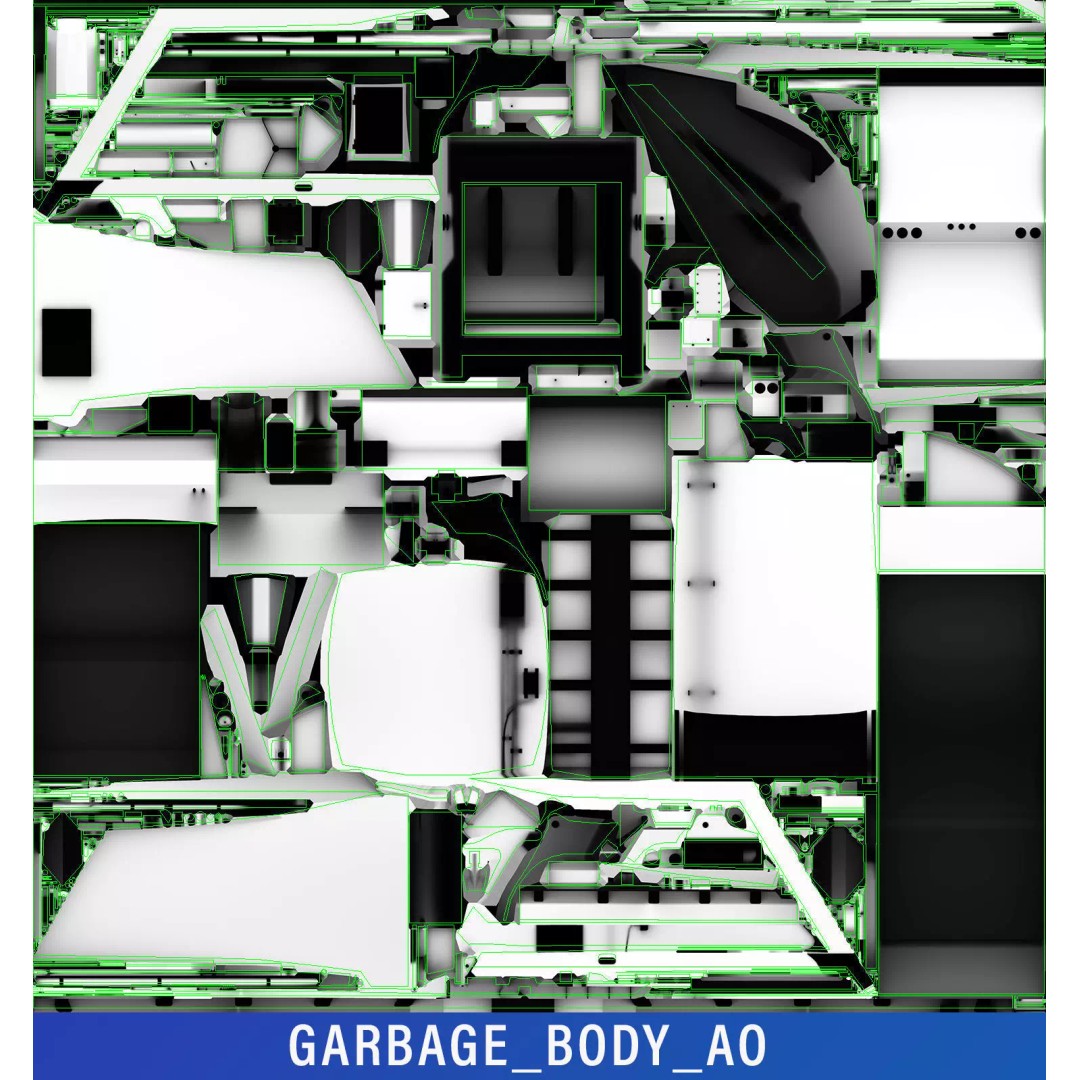 Garbage Truck Body 3D Model – Low Poly Game Asset, FBX, PBR Textures - View 27