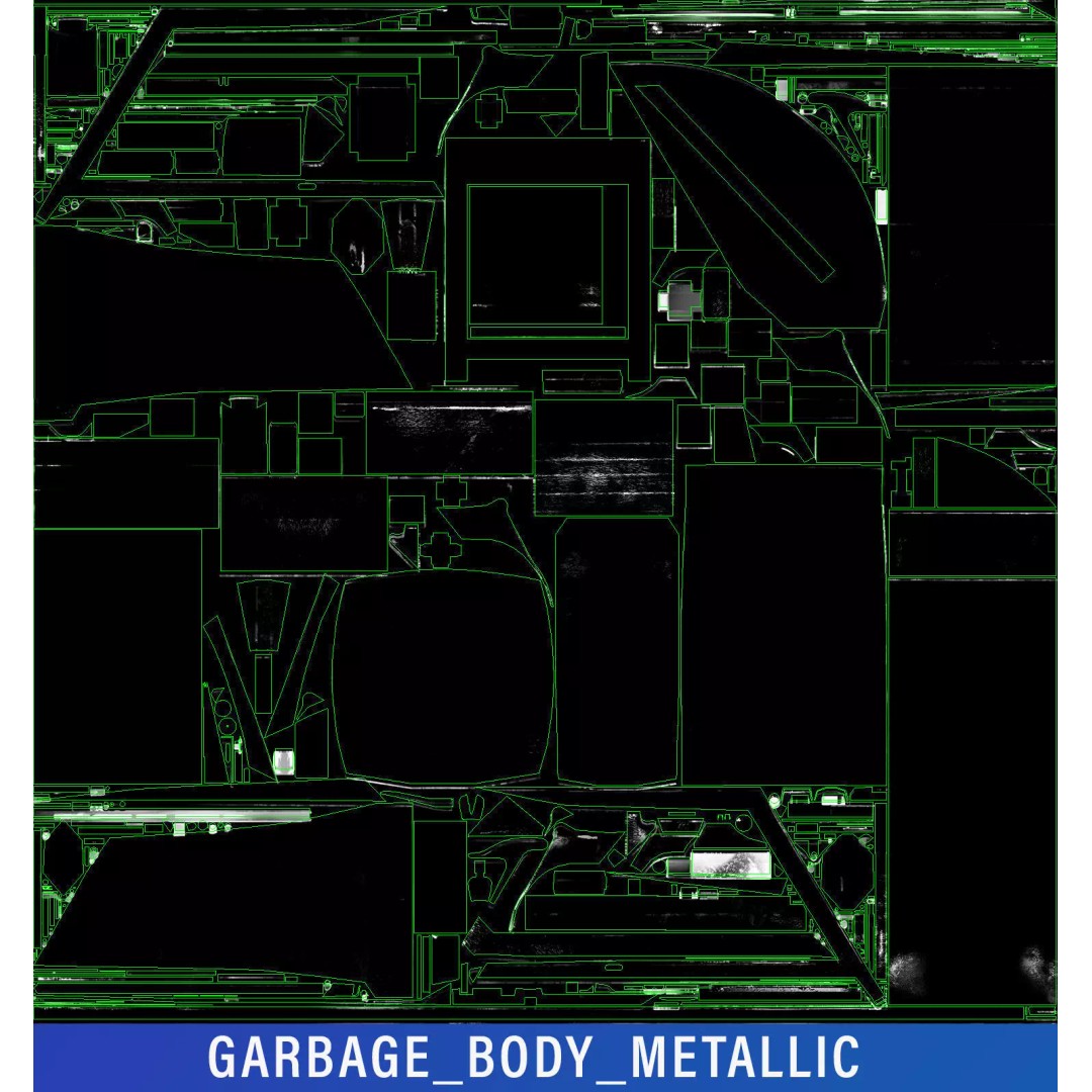 Garbage Truck Body 3D Model – Low Poly Game Asset, FBX, PBR Textures - View 28