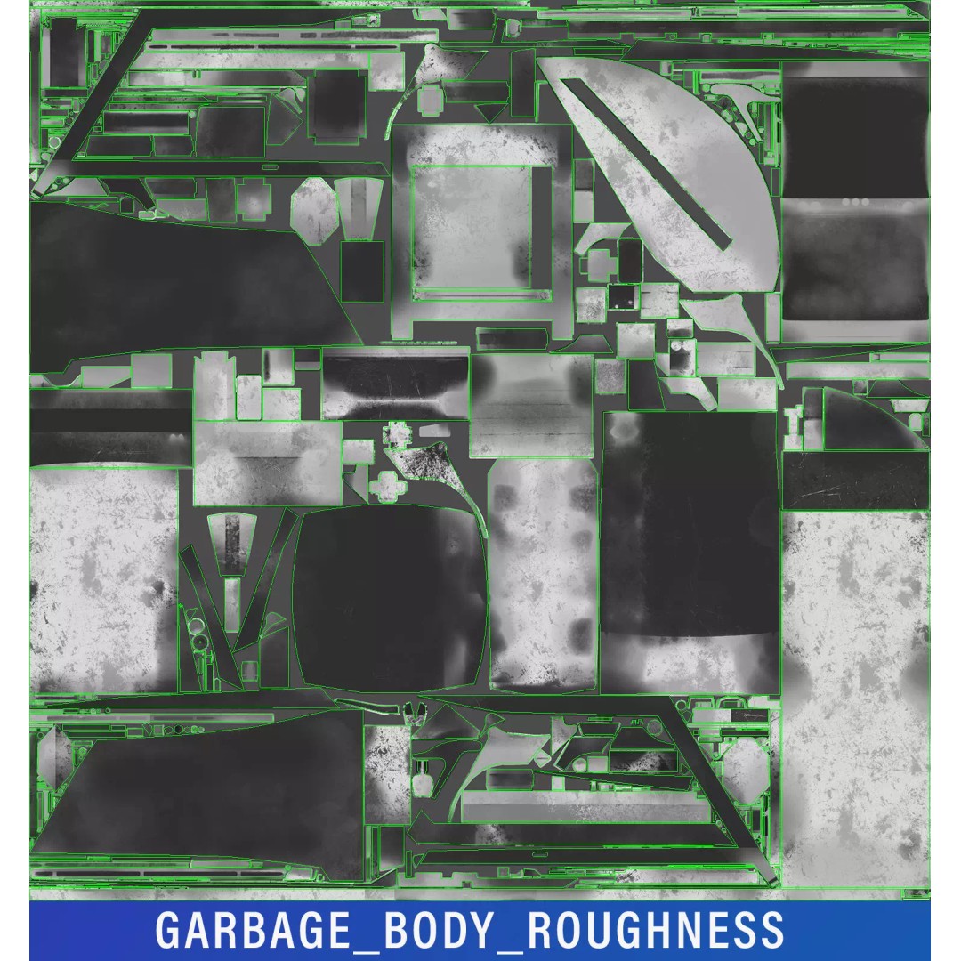 Garbage Truck Body 3D Model – Low Poly Game Asset, FBX, PBR Textures - View 30