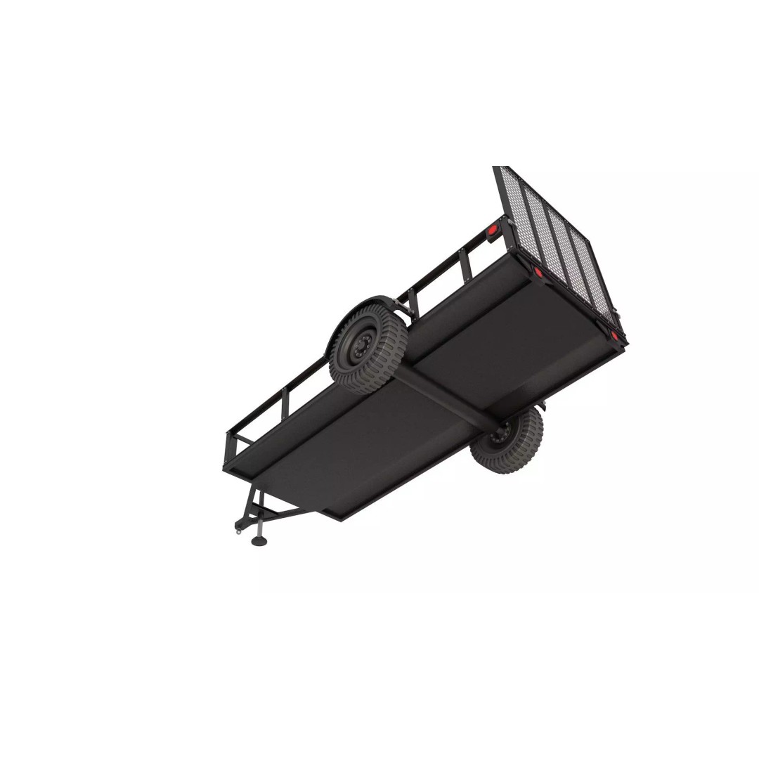 Utility Trailer 3D Model – Low Poly Game Asset, FBX, PBR Textures - View 6