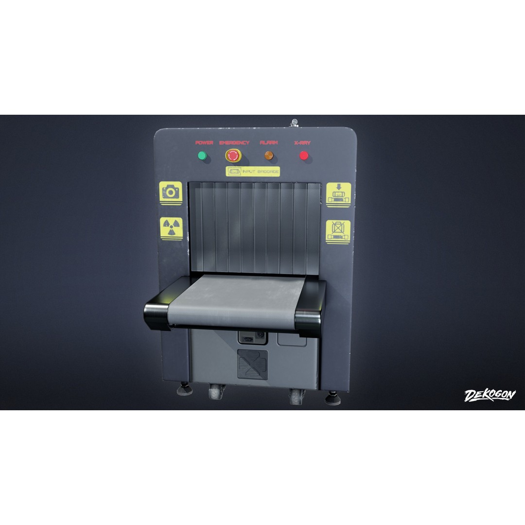 Xray Machine 3D Model – Low Poly Game Asset, FBX with PBR Textures - View 6