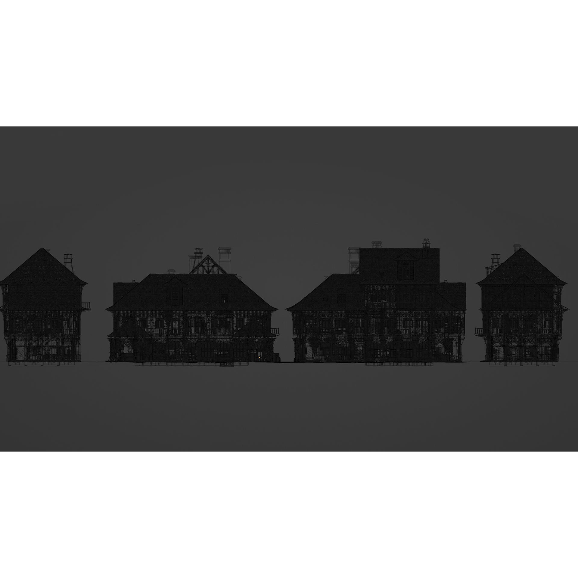 Medieval Modular Town - Game-Ready 3D Model