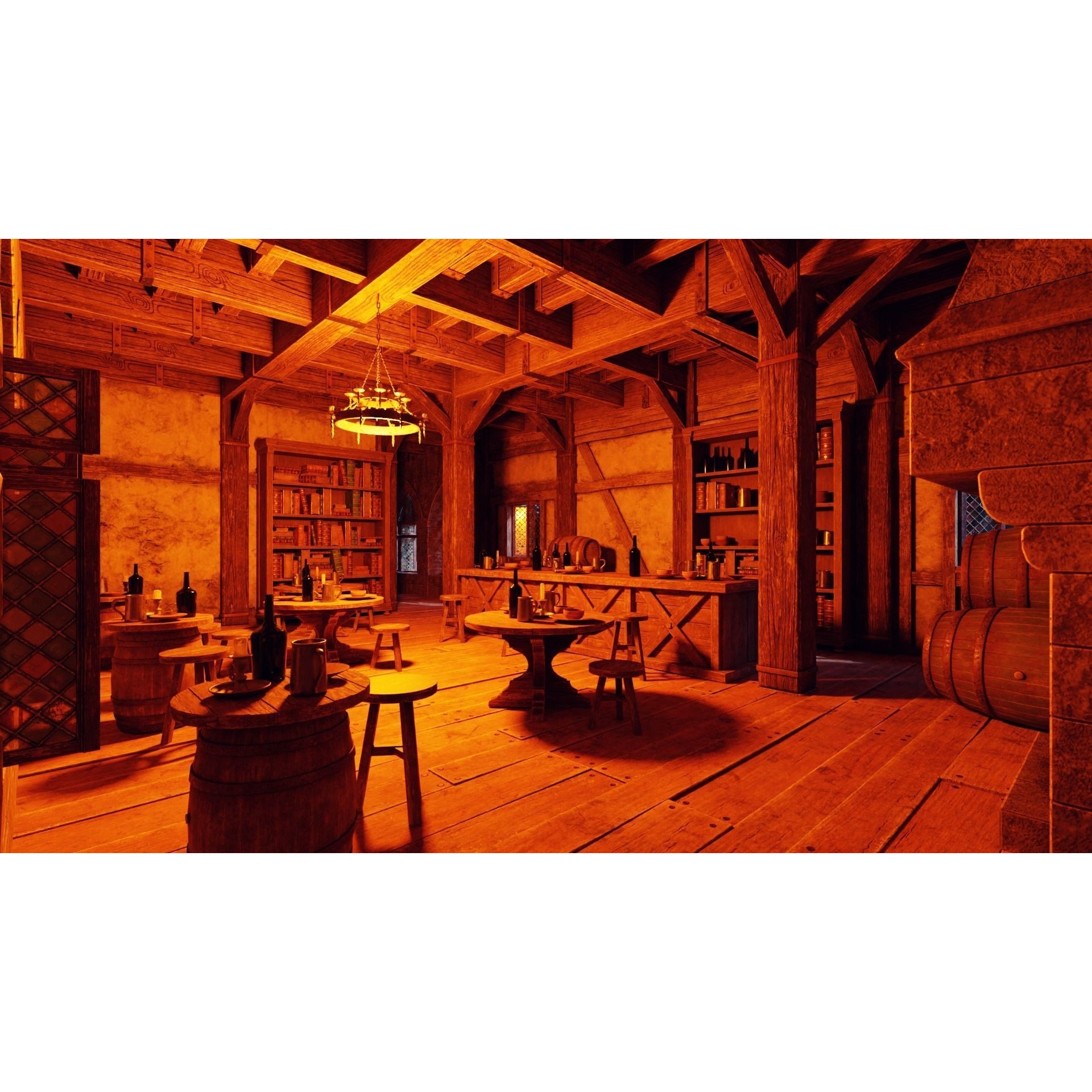 Medieval Modular Town - Game-Ready 3D Model - View 7