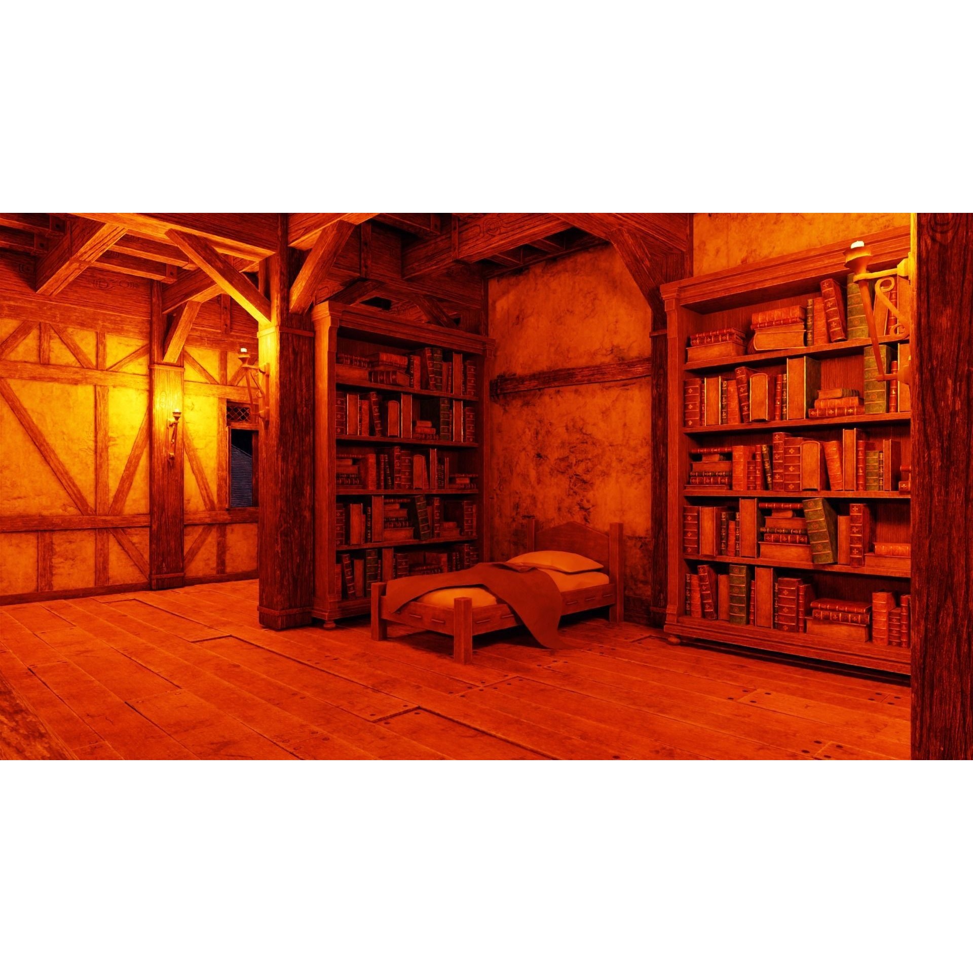 Medieval Modular Town - Game-Ready 3D Model - View 8