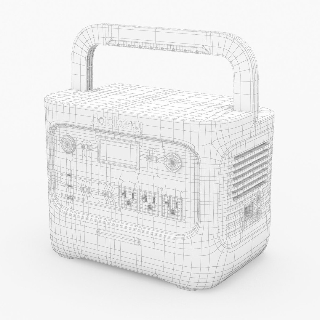 Jackery Explorer 1000 v2 3D Model – High-Quality Portable Power Station, FBX, PBR
