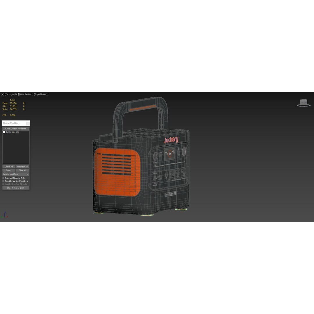 Jackery Explorer 1000 v2 3D Model – High-Quality Portable Power Station, FBX, PBR - View 6
