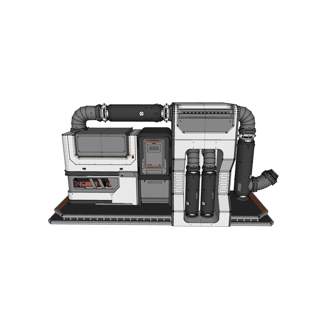 Sci-Fi Modular Environment 3D Model – Industrial Urban Asset, FBX