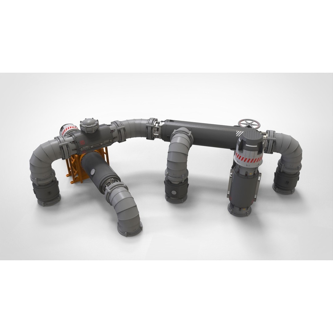 Sci-Fi Modular Environment 3D Model – Industrial Urban Asset, FBX - View 13