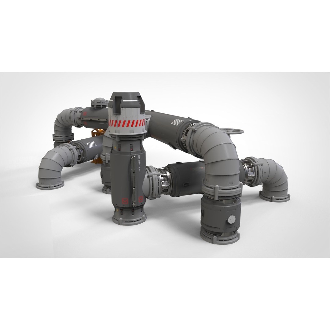 Sci-Fi Modular Environment 3D Model – Industrial Urban Asset, FBX - View 14
