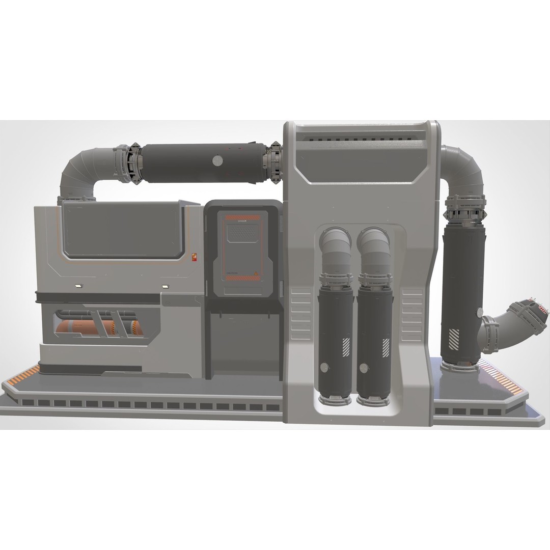 Sci-Fi Modular Environment 3D Model – Industrial Urban Asset, FBX - View 25