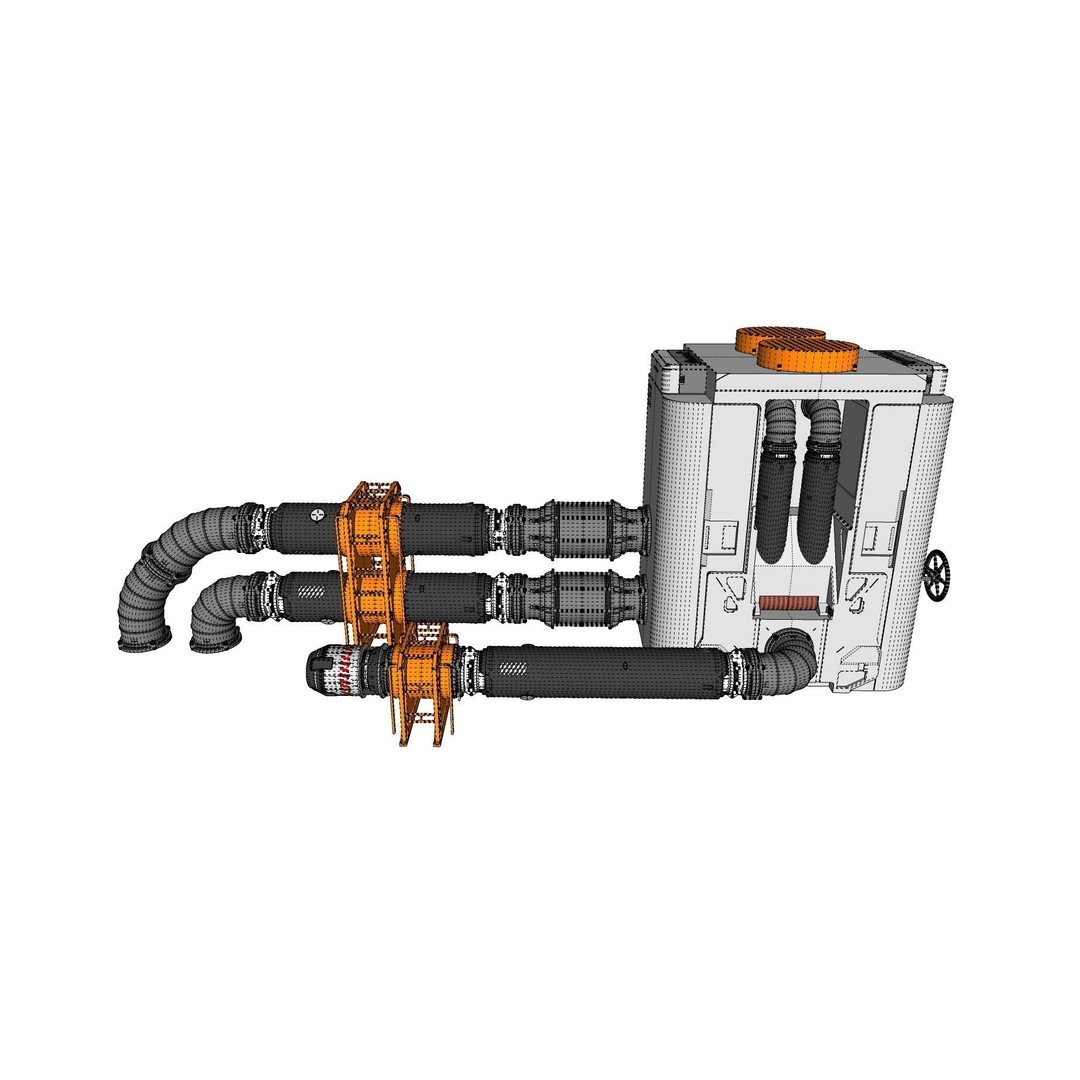 Sci-Fi Modular Environment 3D Model – Industrial Urban Asset, FBX - View 35