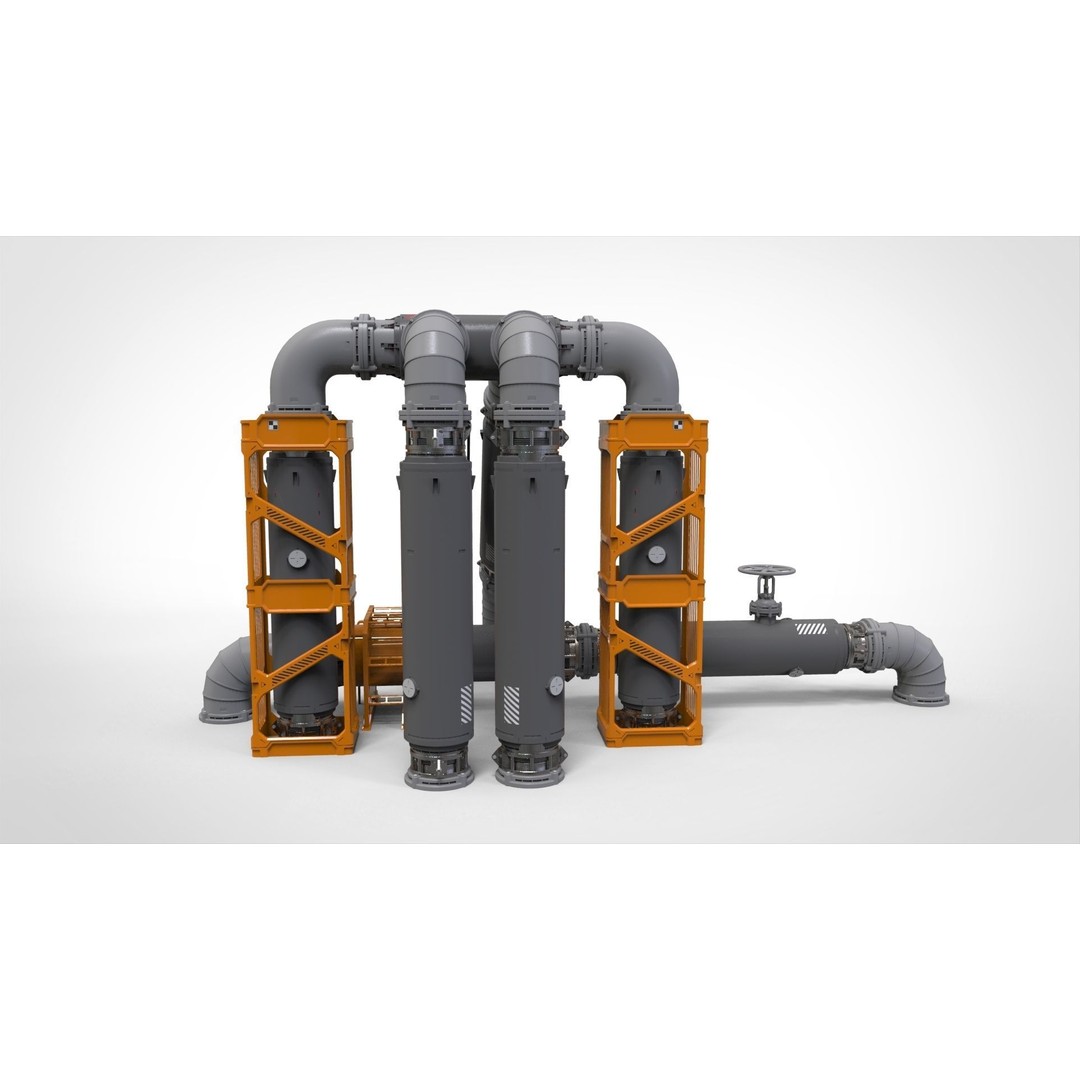 Sci-Fi Modular Environment 3D Model – Industrial Urban Asset, FBX - View 6