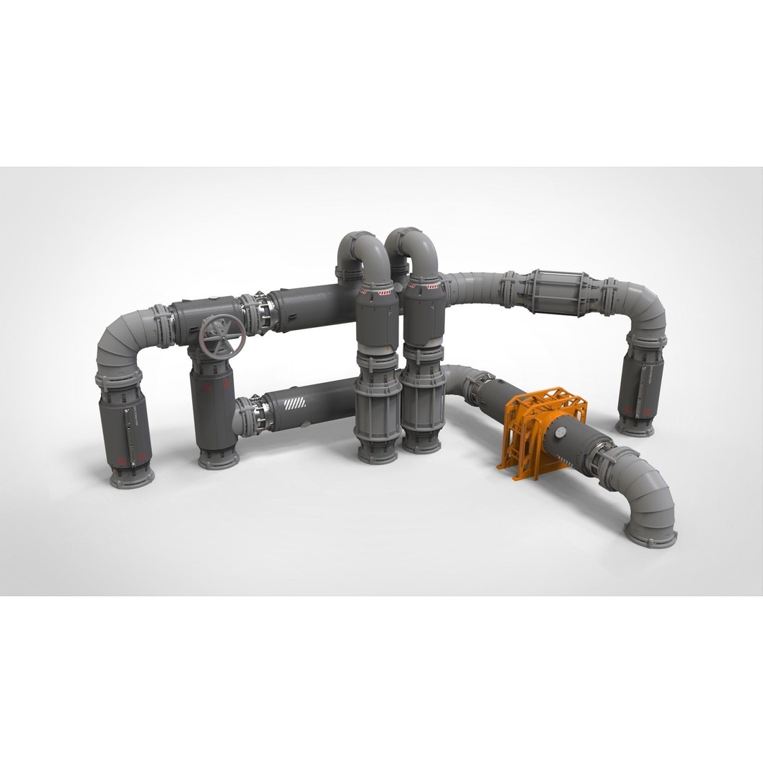 Sci-Fi Modular Environment 3D Model – Industrial Urban Asset, FBX - View 8