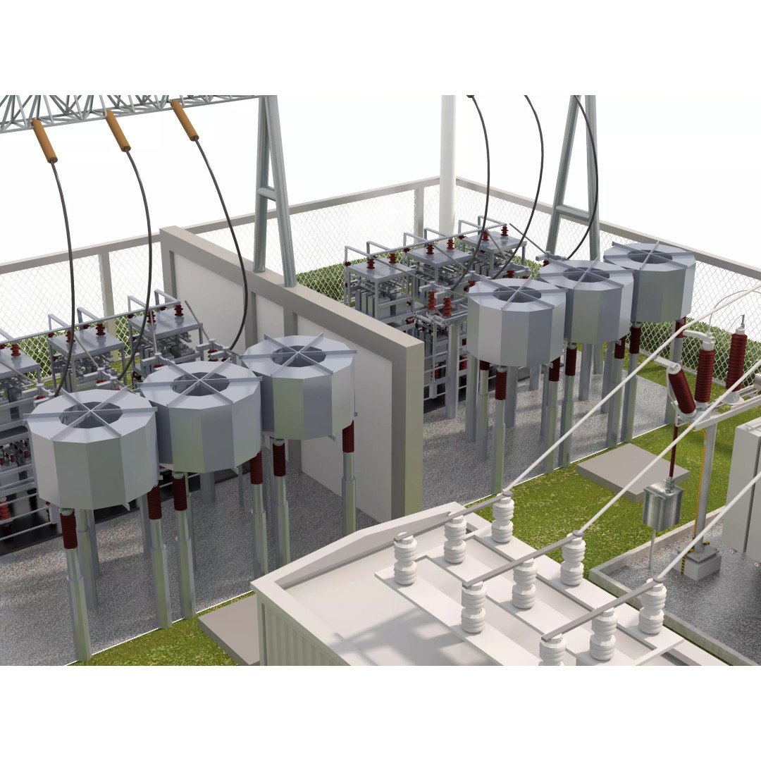 Electricity Sub Station 3D Model – PBR Textured Industrial Asset, FBX/OBJ - View 10