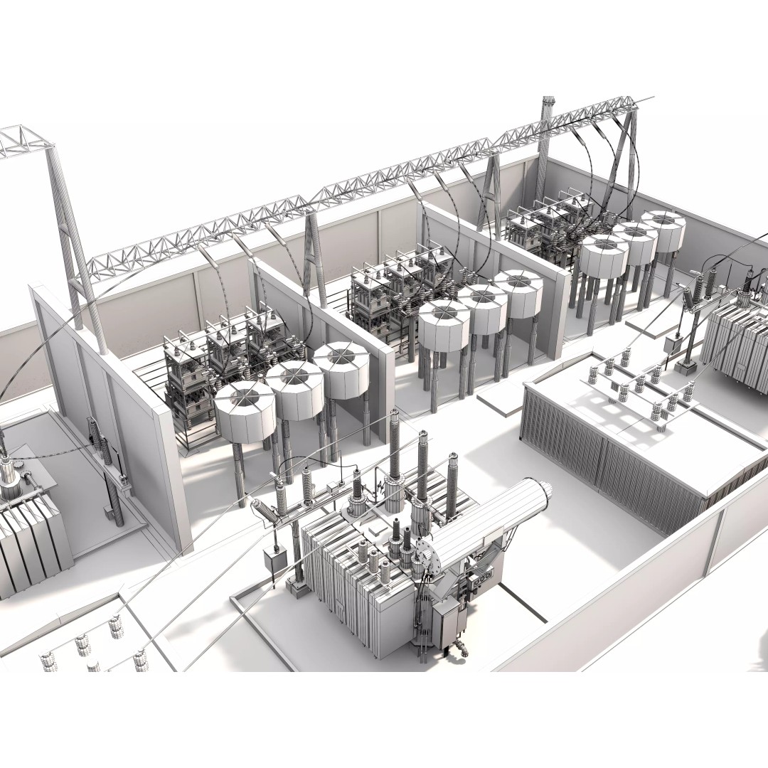 Electricity Sub Station 3D Model – PBR Textured Industrial Asset, FBX/OBJ - View 18