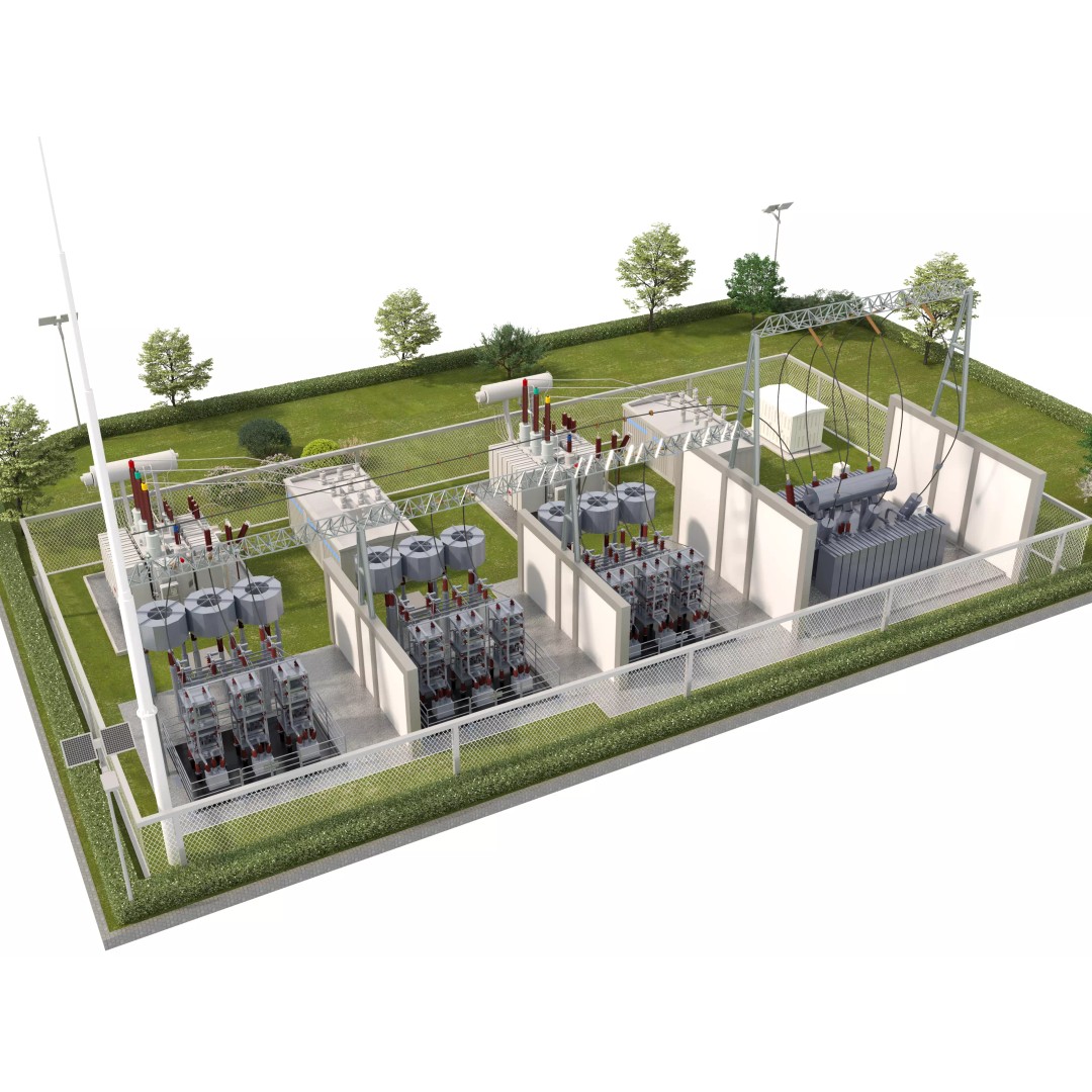 Electricity Sub Station 3D Model – PBR Textured Industrial Asset, FBX/OBJ - View 3
