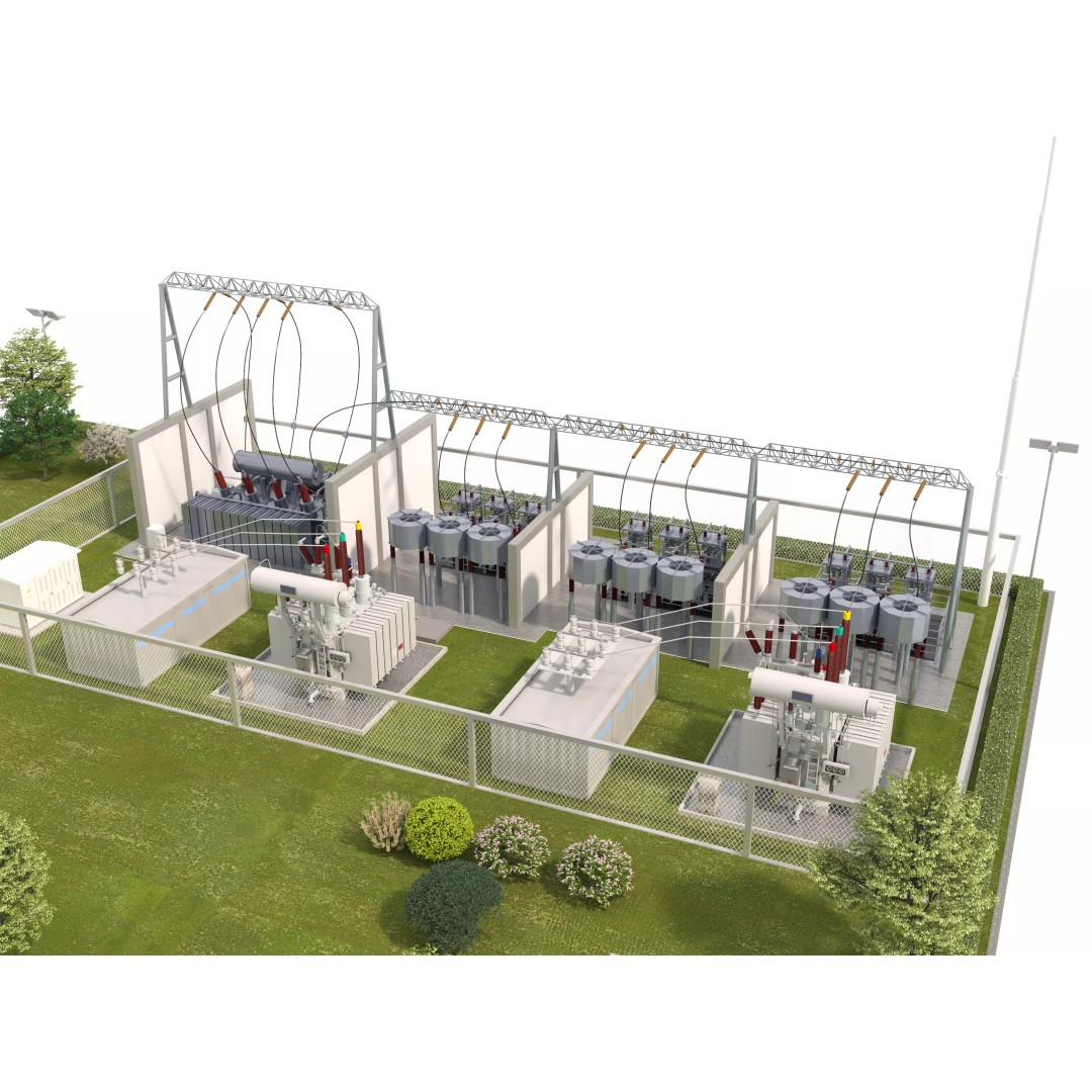 Electricity Sub Station 3D Model – PBR Textured Industrial Asset, FBX/OBJ - View 4