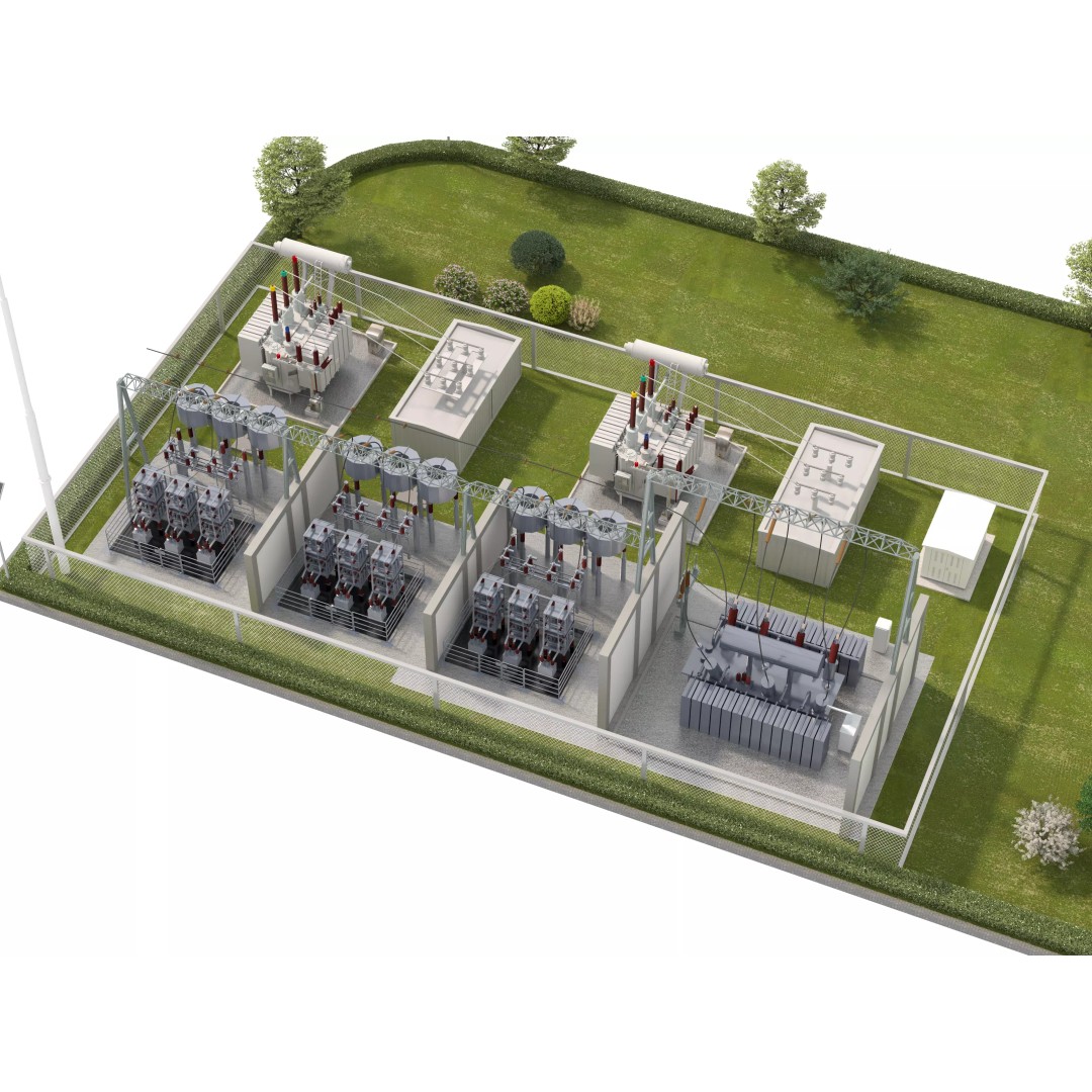 Electricity Sub Station 3D Model – PBR Textured Industrial Asset, FBX/OBJ - View 6