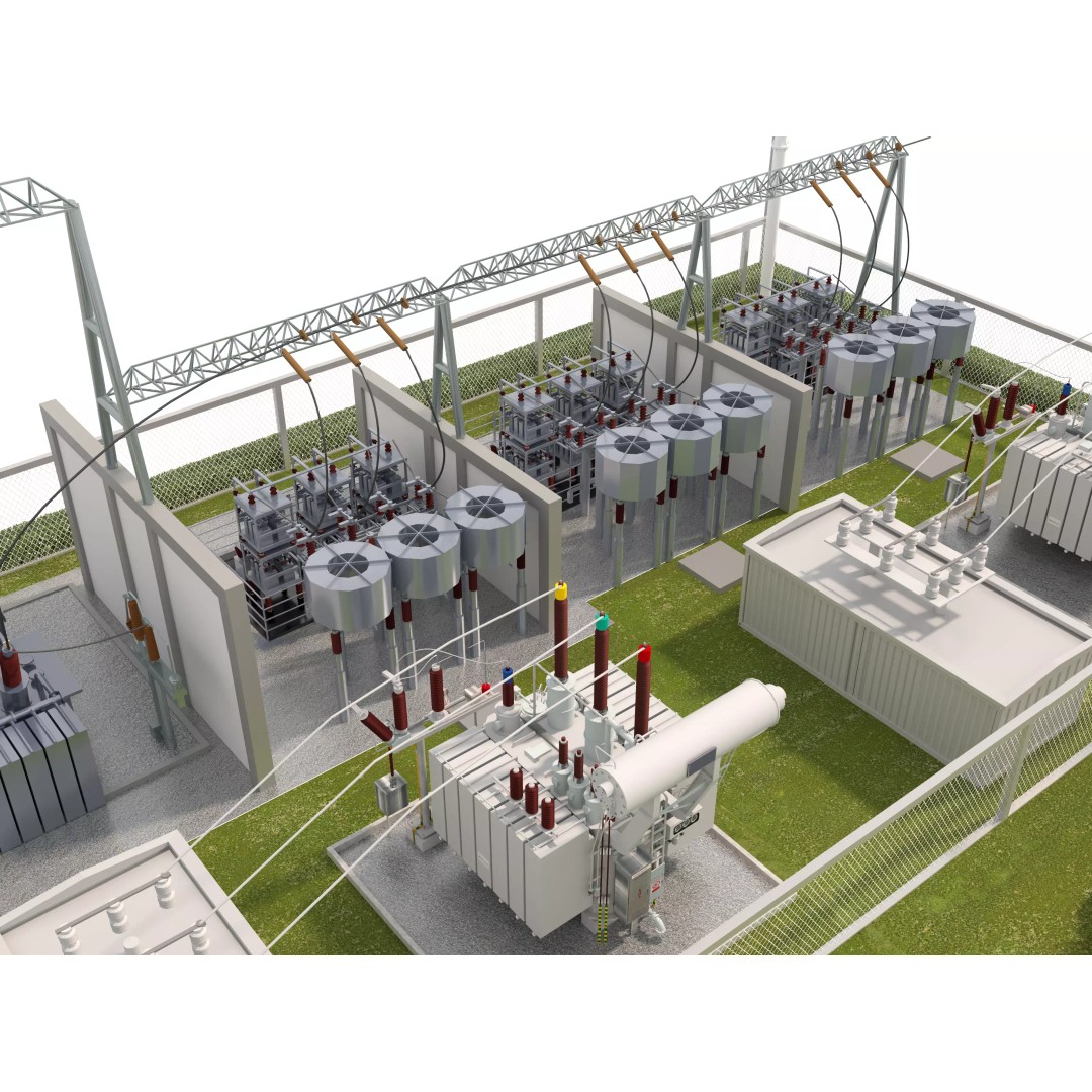 Electricity Sub Station 3D Model – PBR Textured Industrial Asset, FBX/OBJ - View 9