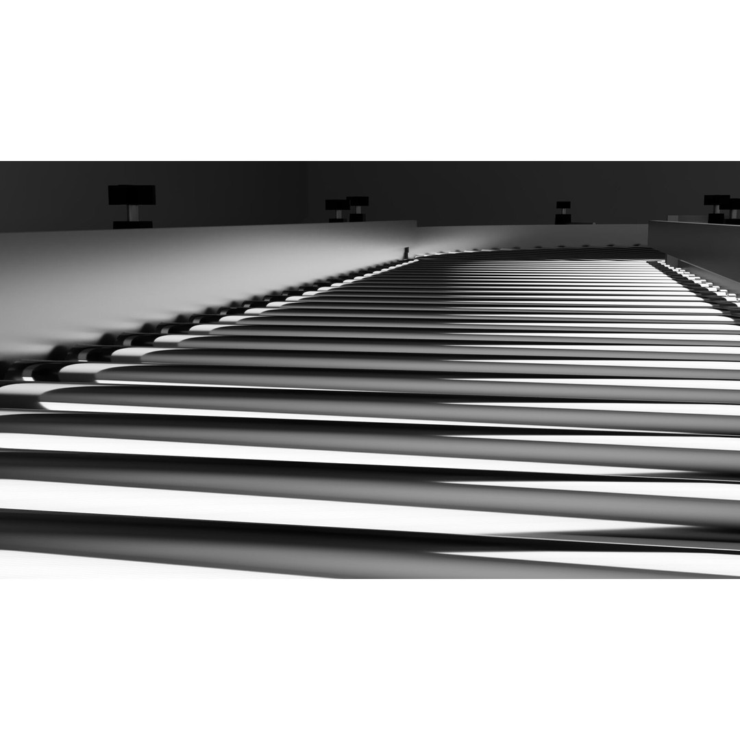 Roller Conveyor Belt 3D Model – Industrial Assembly Line Asset, FBX - View 13
