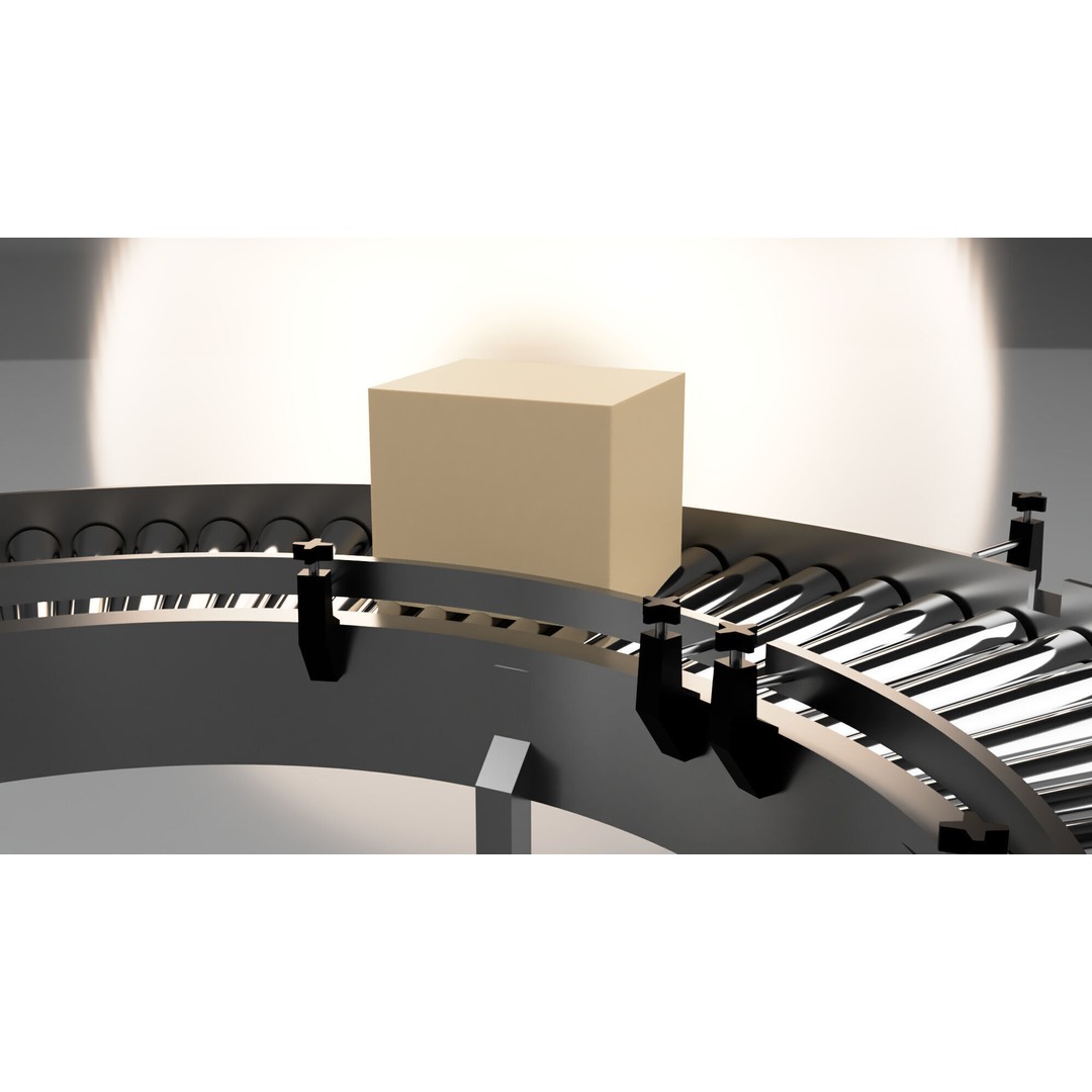 Roller Conveyor Belt 3D Model – Industrial Assembly Line Asset, FBX - View 7