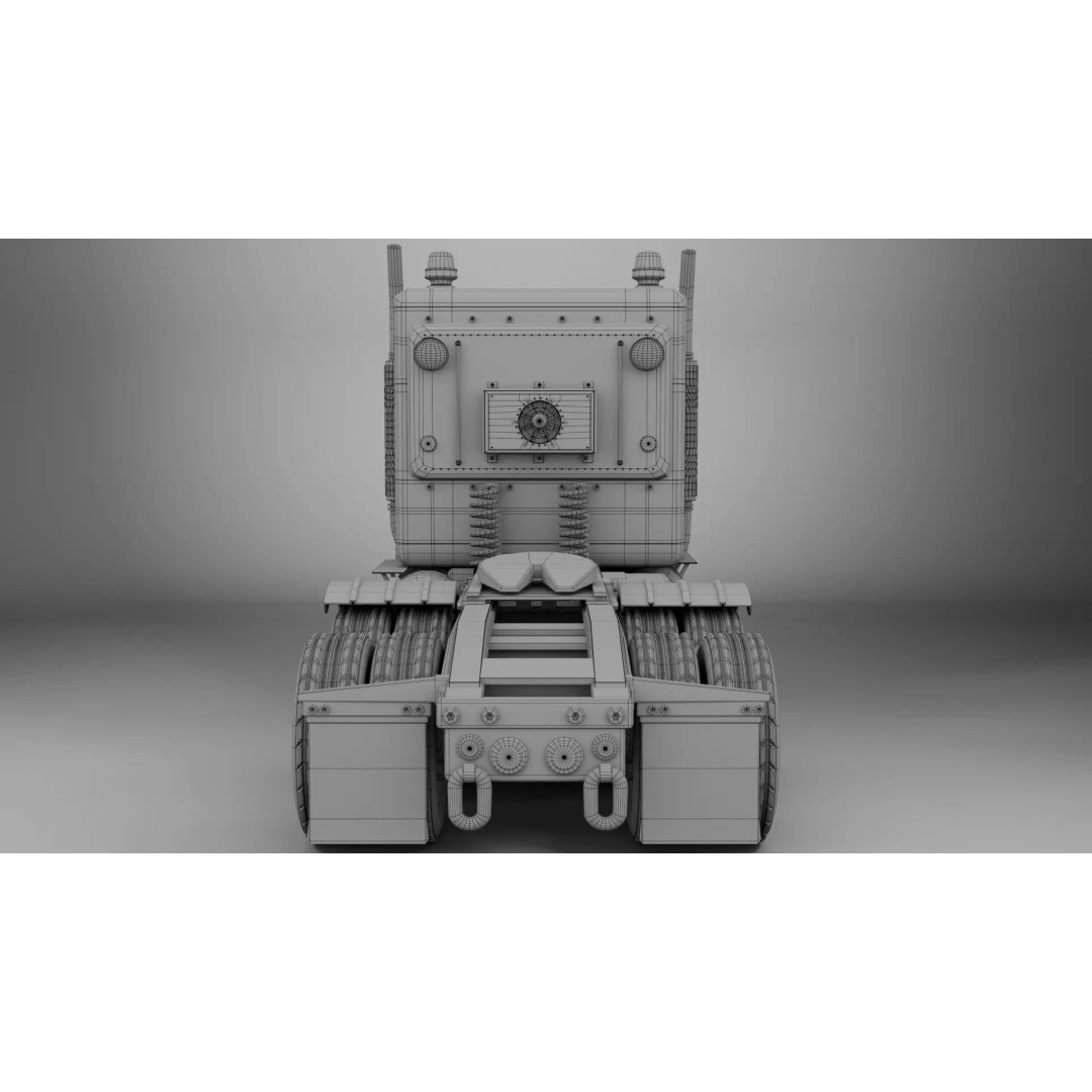 Kenworth T-800 Aerodyne 3D Model – Low Poly PBR Truck Asset, FBX - View 14