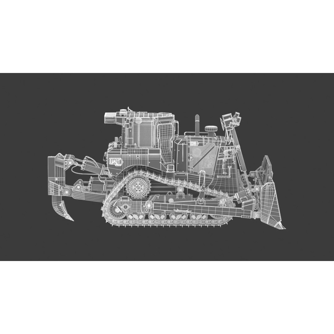 Caterpillar D8 Dozer 3D Model – High Poly Industrial Asset, FBX, OBJ - View 25