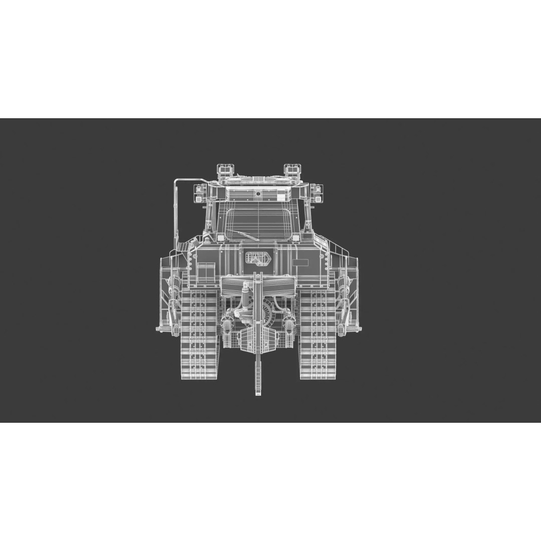 Caterpillar D8 Dozer 3D Model – High Poly Industrial Asset, FBX, OBJ - View 27